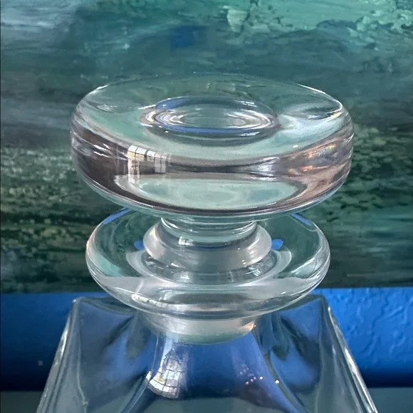 Vintage Heavy Clear Crystal Decanter - Picture 2 of 7